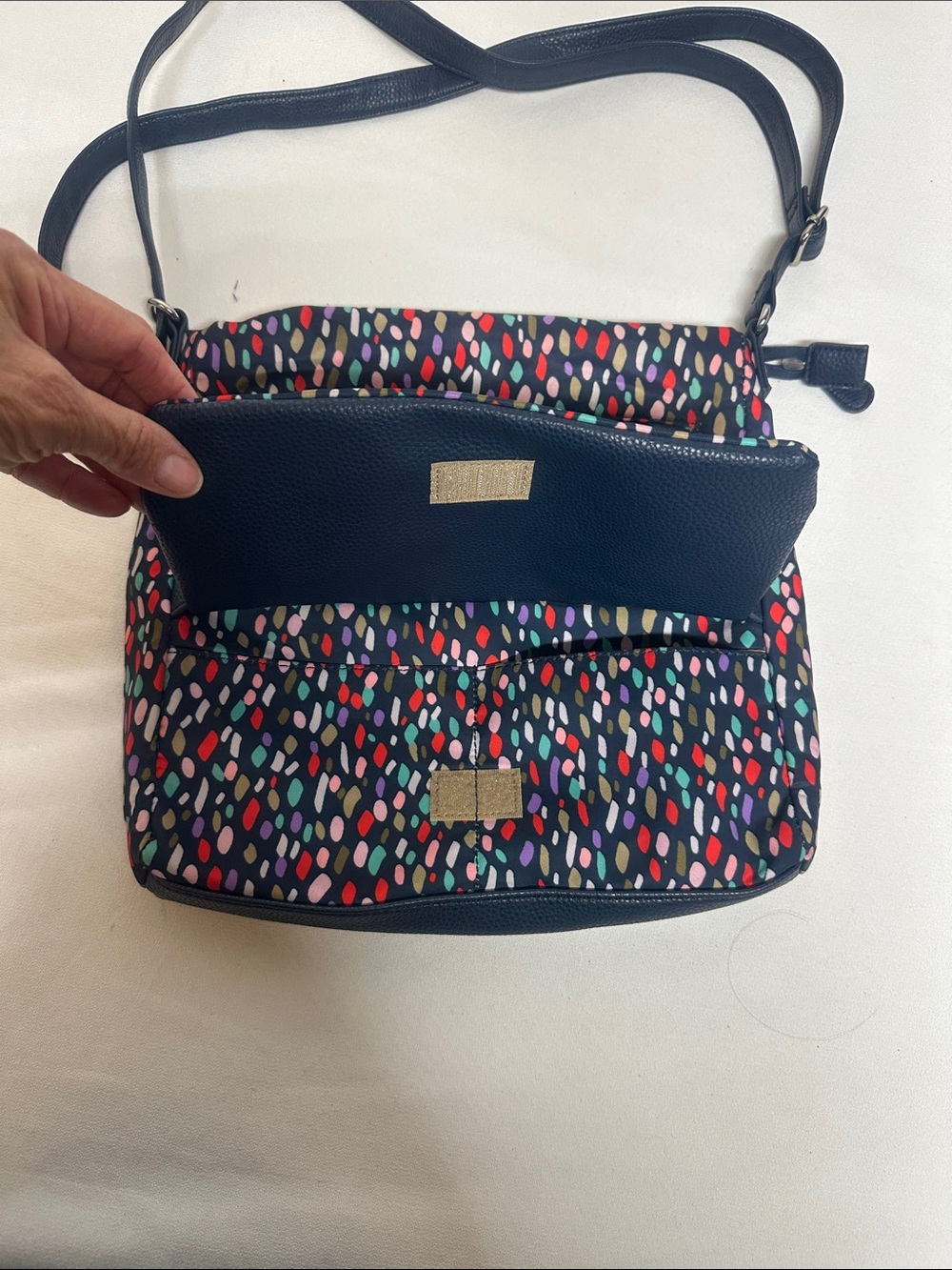 MultiSac Black Multi-Color Pattern Crossbody Bag - Picture 6 of 11